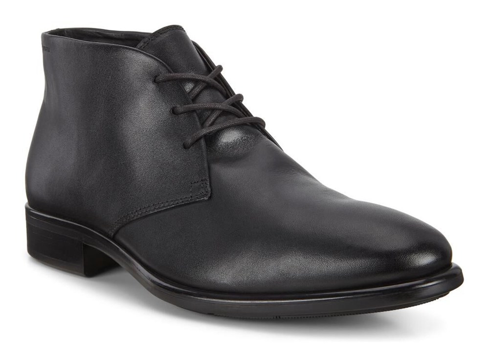 ECCO Mens Dress Shoes Black - Citytray Ankle Boot - PRD-046571